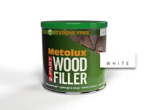 Metolux 2 Part Styrene Free Wood Filler White 770ml - White