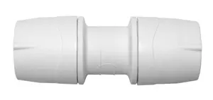 X5 Polypipe PolyMax MAX022 22mm Straight Pushfit Coupler Connector White