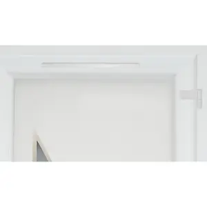 Fortia Hermoso Frosted Glazed White LH External Front Door set, (H)2085mm (W)840mm