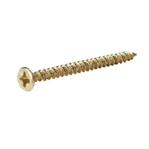 TurboDrive Pozidriv Yellow-passivated Steel Screw (Dia)4mm (L)40mm, Pack of 500