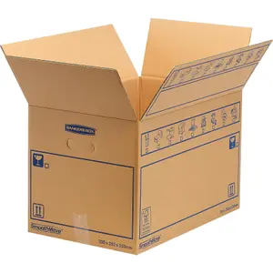 10 BANKERS BOX Cardboard Moving Boxes 67L Heavy Duty Double Wall Boxes Pack of 10