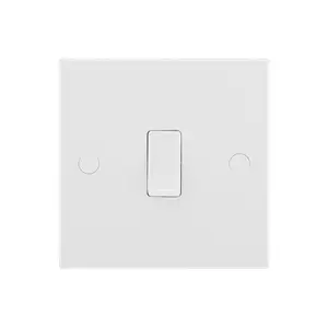 BG 20A Single 2 way Raised square Screwed Intermediate switch Gloss White