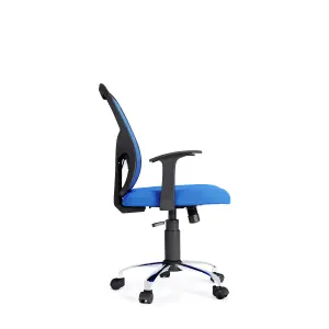 Tampa Office Chair with Wheels in Blue Fabric