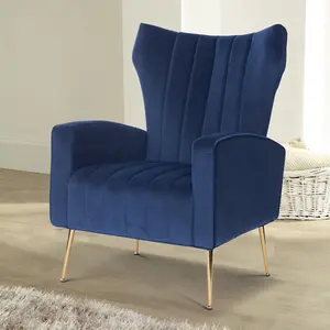 Velvet Blue Talia Accent Chair