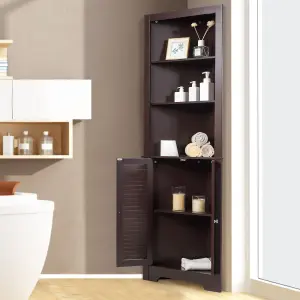 Costway Bathroom Corner Freestanding Cabinet