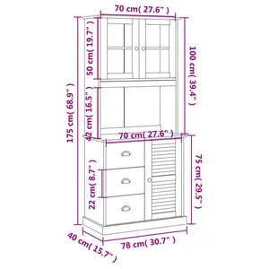 Jetmore 175cm Kitchen Pantry White