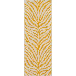 CYBELE Boho Zebra Runner Rug 80 x 220 cm