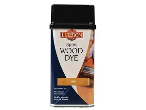 Liberon 014429 Spirit Wood Dye Teak 250ml LIBWDST250