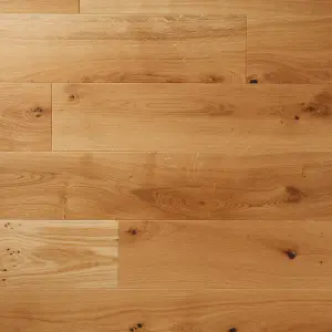 GoodHome Marcy Natural Oak Engineered Real wood top layer flooring, 1.37m²