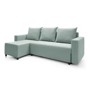 Oslo Reversible Corner Sofa Bed in Pistachio