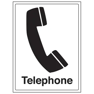 Telephone General Information Sign - Adhesive Vinyl - 300x400mm (x3)