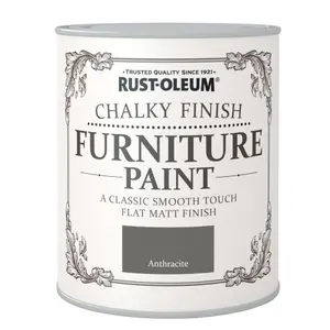 Rust-Oleum Anthracite Chalky effect Matt Furniture paint, 750ml