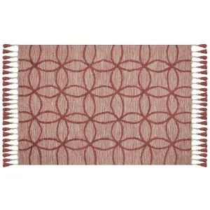 Cotton Area Rug 160 x 230 cm Red KIRSEHIR