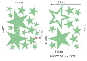 Glow in the Dark Walplus Wall Sticker Glowing Stars Decals Art DIY Nursery Room Glow in Dark Stickers Stock Clearance