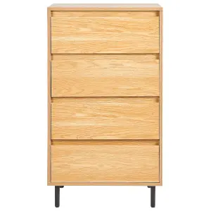 4 Drawer Chest Light Wood NIKEA