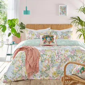 Taormina Cotton Blend Floral Duvet Cover Set with Pillowcases Super King - 2 Standard
Pillowcases