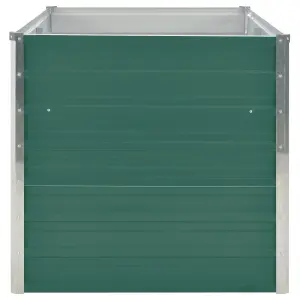 Berkfield Raised Garden Bed 160x80x77 cm Galvanised Steel Green