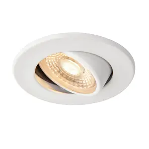 Luminosa Shieldeco 500 CCT Tiltable Light 5W Recessed Downlight Matt White Paint