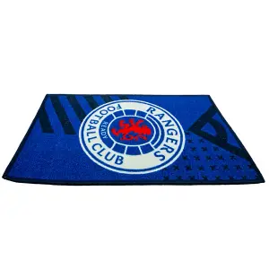 Rangers FC Crest Rug Royal Blue/White/Red (One Size)