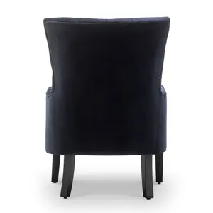 Velvet Navy Blue Gabriella Accent Chair