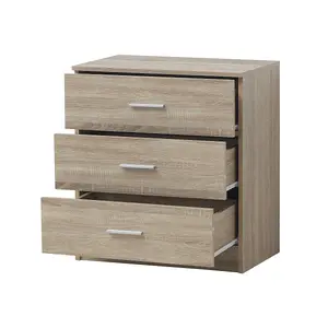 Rio Costa Chest 3 Drawers Bedroom Living Room Storage Sonoma Oak