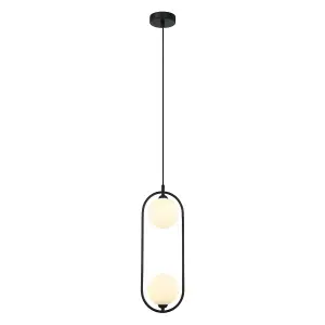 Luminosa Lupus Modern 2 Light Globe Pendant Ceiling Light, G9