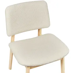 Set of 2 Dining Chairs BLANE Rubberwood Off-White