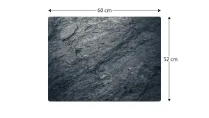 ALLboards Glass Chopping Board GRANITE STONE ROCK FORMATION 60x52cm Cutting Board Splashback Worktop Saver for Kitchen