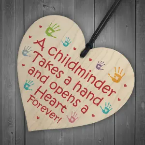 Childminder Thank You Gift Wood Hanging Heart Teacher Friendship Gift Keepsake