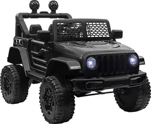 Kids Black Electric Off-Road Ride On Car Toy Truck Truck Off-Road Toy Black - HOMCOM