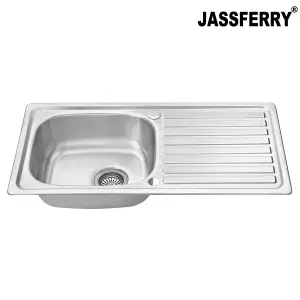 JASSFERRY Stainless Steel Kitchen Sink Single 1 One Bowl Reversible