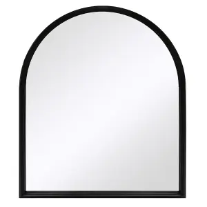 Classic Large Arched Mirror Iron Decorative Indoor Bathroom Mirror Framed Wall Mounted Mirror H80cm x W60cm