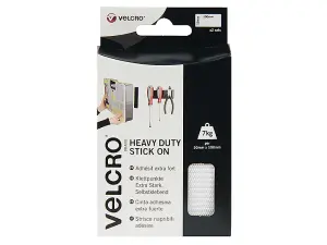 VELCRO Brand VELCRO Brand Heavy-Duty Stick On Strips (2) 50 x100mm White