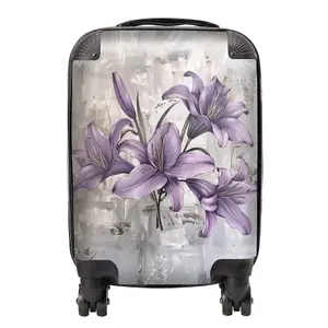 Purple Lilies In Bloom Suitcase - Mini Cabin