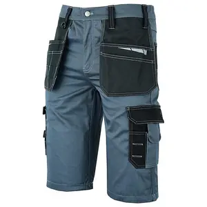 MS9 Mens Work Redhawk Cargo Combat Holster Pockets Tactical Worker Working Shorts E1, Grey - 36W