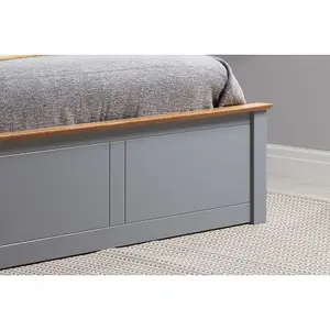 Birlea Phoenix Small Double Ottoman Bed Stone Grey