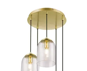 GoodHome Thestias Brass effect 5 Lamp Pendant ceiling light, (Dia)380mm