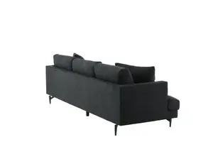 Sofia Sofa , Black / Black Fabric