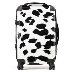 Black Leopard Print Suitcase - Cabin