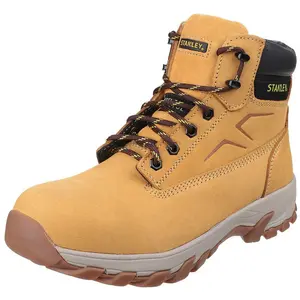 MENS STANLEY PRO SAFETY STEEL TOE CAP WORK APPRENTICE LEATHER BOOTS SHOES SZ