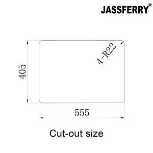 JASSFERRY Undermount Stainless Steel Kitchen Sink 1.5 Bowl Righthand Smaller Bowl