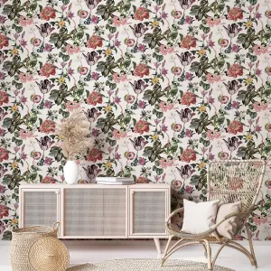 Galerie Flora White Floral Rhapsody Wallpaper