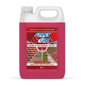 Apply & Go - Mould, Mildew, Lichen, Algae Remover Ready To Use Outdoor Cleaning Treatment Path and Patio Cleaner 5L