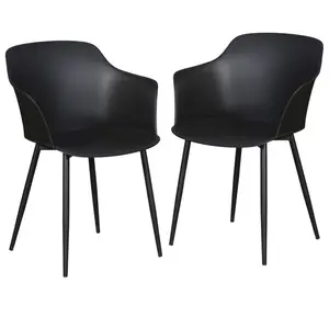 Alonzo Patio Dining Armchair (Set of 2) Black