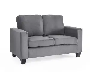 Dakota 2 Seater Grey Velvet Fabric Sofa