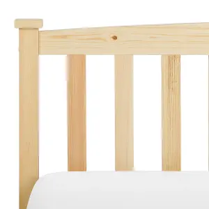 Wooden EU Double Size Bed Light Wood GIVERNY