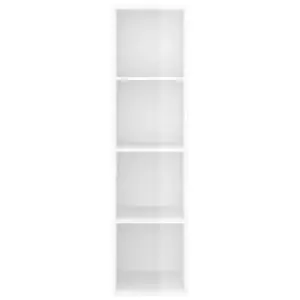 Berkfield Wall-mounted TV Cabinet High Gloss White 37x37x142.5 cm Engineered Wood