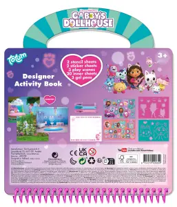 Gabby's Dollhouse Designer Activity Book Childrens Arts & Crafts Creative Set