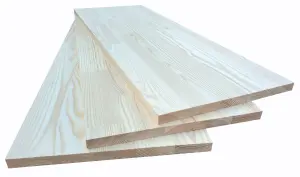 Square edge Clear pine Furniture board, (L)2.4m (W)300mm (T)18mm