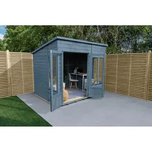 4Life 8x6 Pressure Treated Double Door Pent Summerhouse Yes